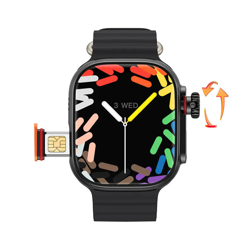 (Mura)4G Smart Watch with Camera, AMOLED touchscreen,  SIM card support, health tracking for Oxygen & heart rate.