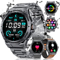 (Pulse) Military Grade Smart Watch for Men Makes calls, 1.43" Always on Display, Smartwatch for Android & iOS with 400mAH, 120+ Sports Modes Heart Rate/Blood Pressure Tracker Multifunction Smart Watch Space Grey