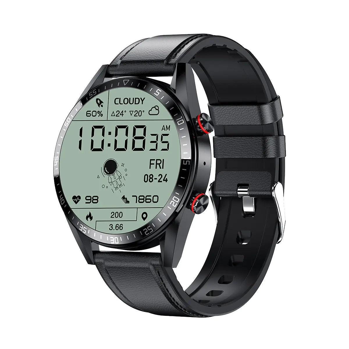 (Prestige) Bluetooth Smart Watch with Heart Rate, blood pressure, and Music Features